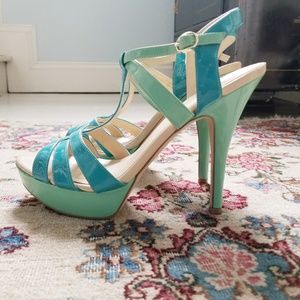DONATED Aqua Platform Sandals